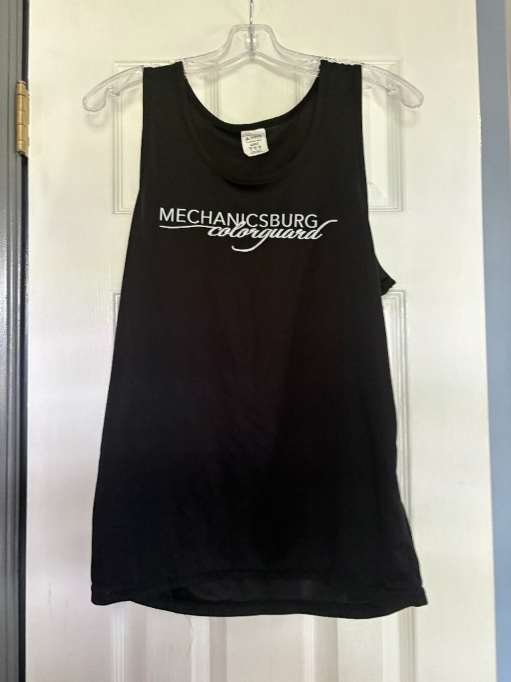 Augusta Size M Black Sleeveless tank top Mechanicsburg Colorguard On Front EUC
